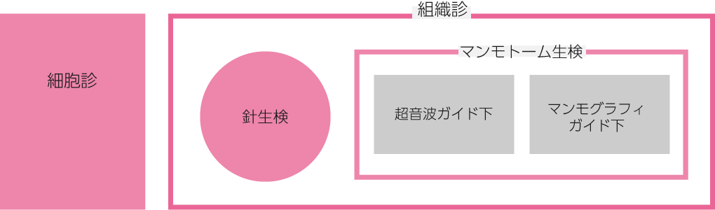 病理検査の種類イメージ図